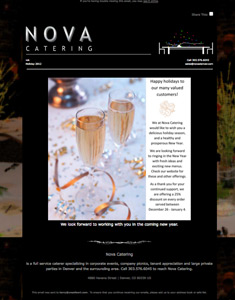 Email Marketing Campaign created by Limitless Idea Project's design and copywriting expert Terry Talty using the myEmma platform on a template custom-designed for NovaDenver.com